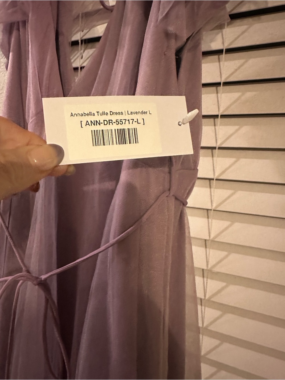 Baltic Born Annabella Tulle Dress | Lavender Size L - Picture 7 of 8